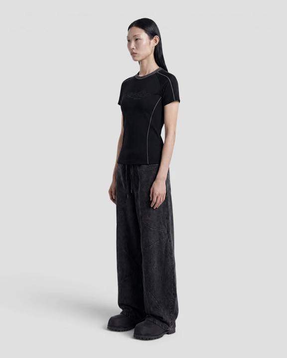 DEMENTE LEYENDA BLACK SHORT SLEEVE TOP