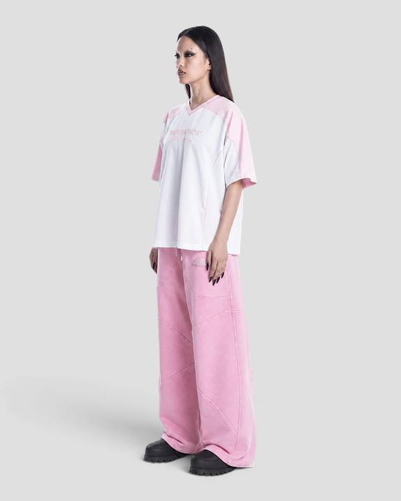 DEMENTE NUMERAL PINK AND WHITE JERSEY