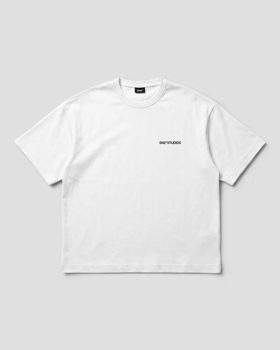 LOGO WHITE OVERSIZED TEE
