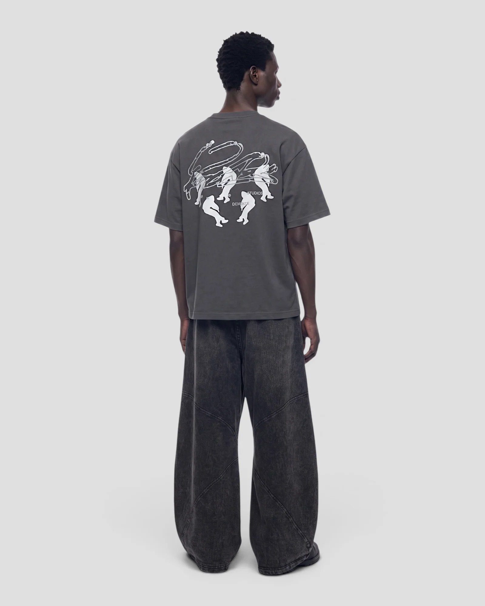 FLOTANTE GREY OVERSIZED TEE