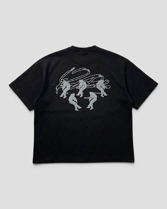 FLOTANTE BLACK OVERSIZED TEE