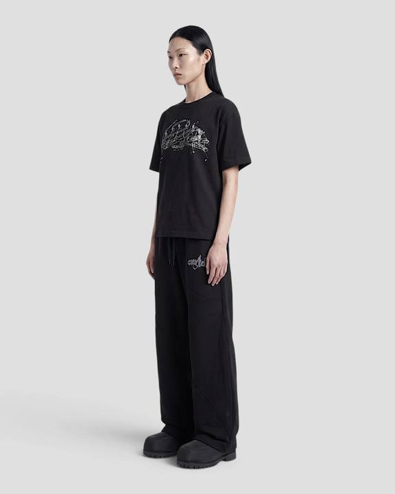 VISCOSO BLACK OVERSIZED TEE