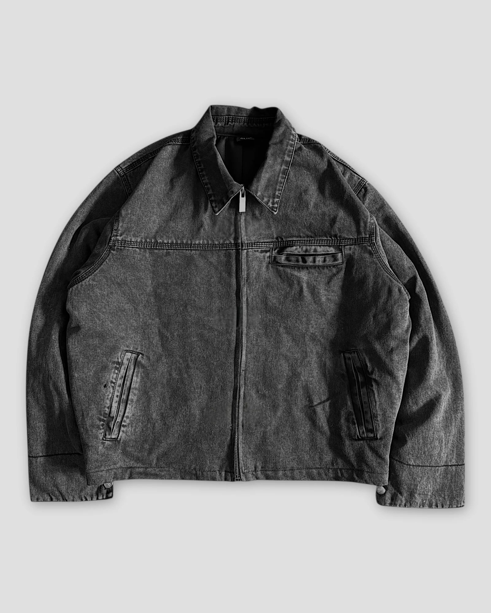 CORE WASHED COLLAR DOUBLE LAYERED WORKER JACKET