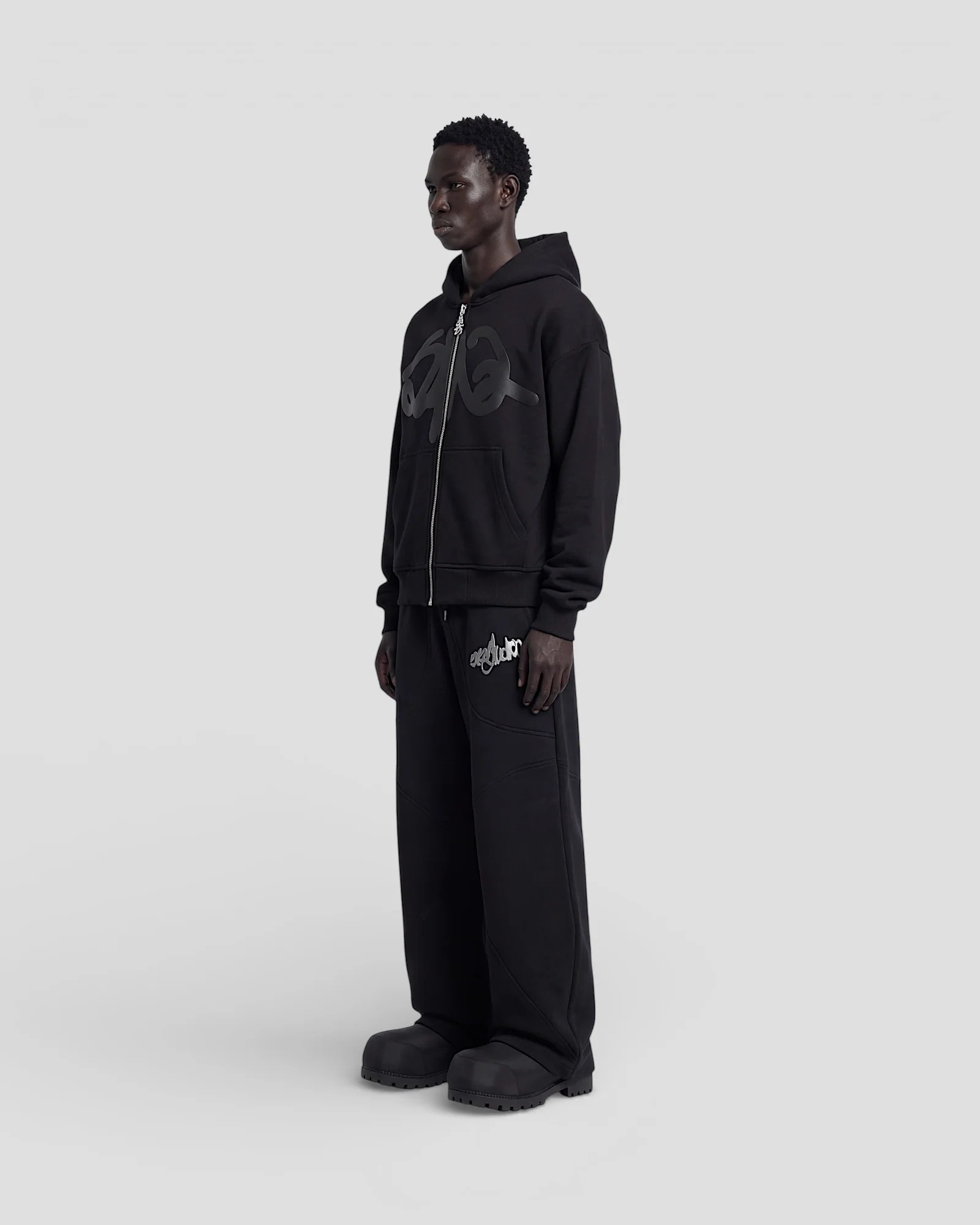 DEMENTE FORMER BLACK ON BLACK ZIPUP JACKET