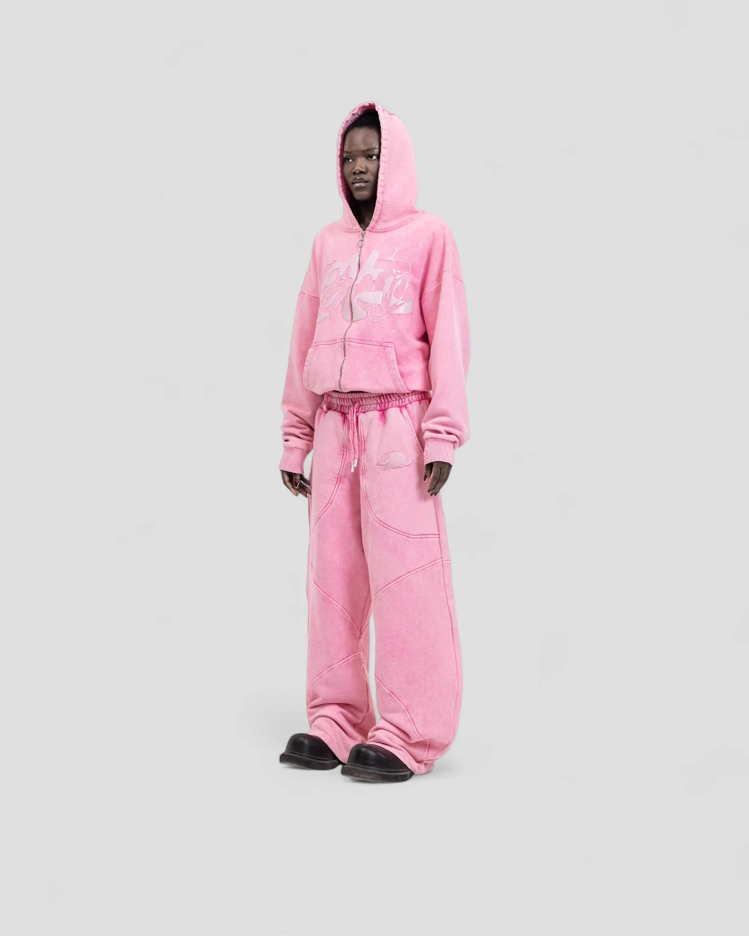 DEMENTE WASHED PINK ZIPUP JACKET
