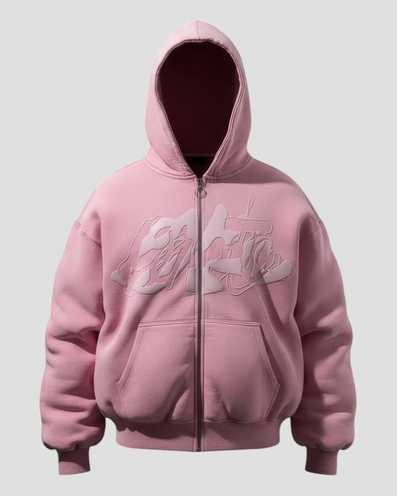 DEMENTE WASHED PINK ZIPUP JACKET