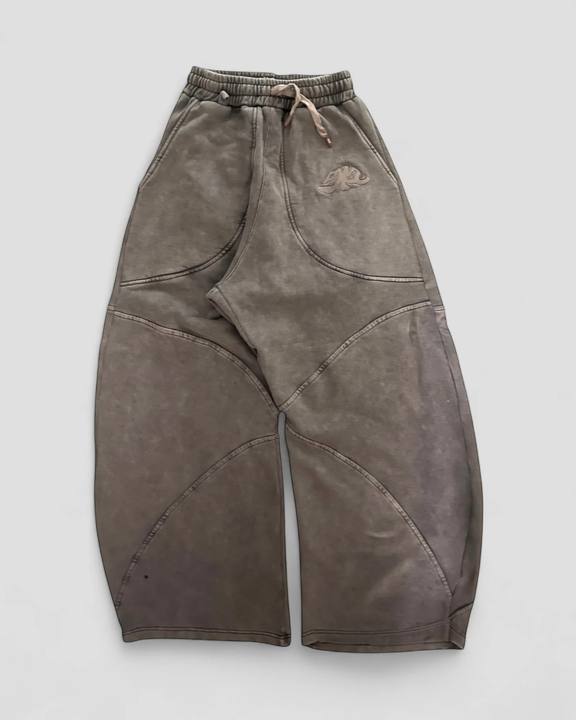 DEMENTE BROWN STONE WASHED SWEATPANTS
