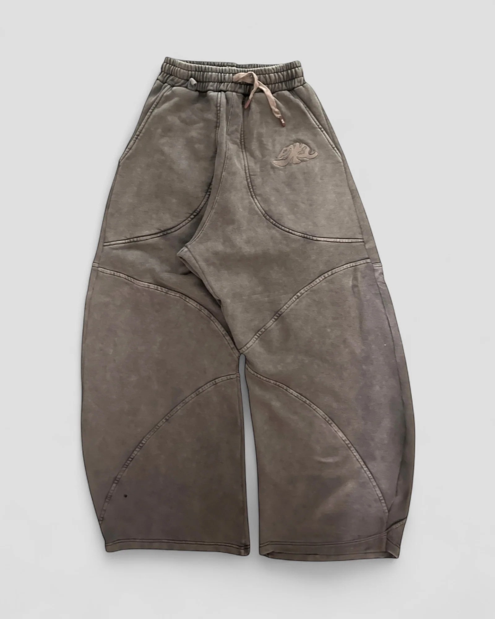 DEMENTE BROWN STONE WASHED SWEATPANTS