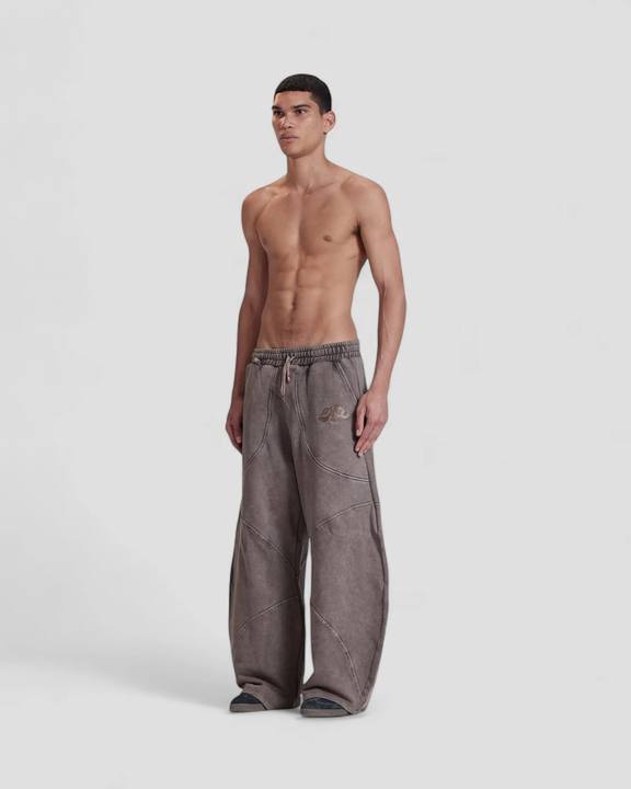 DEMENTE BROWN STONE WASHED SWEATPANTS