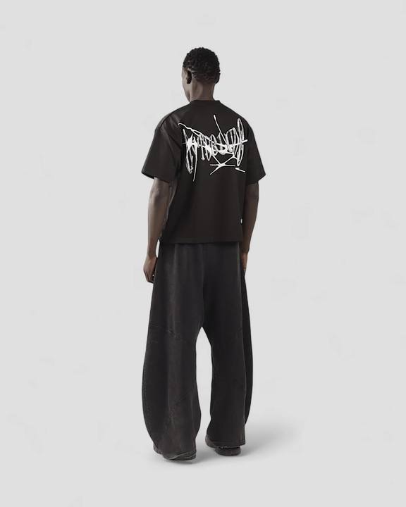 INTERLUDE BLACK BOXY TEE