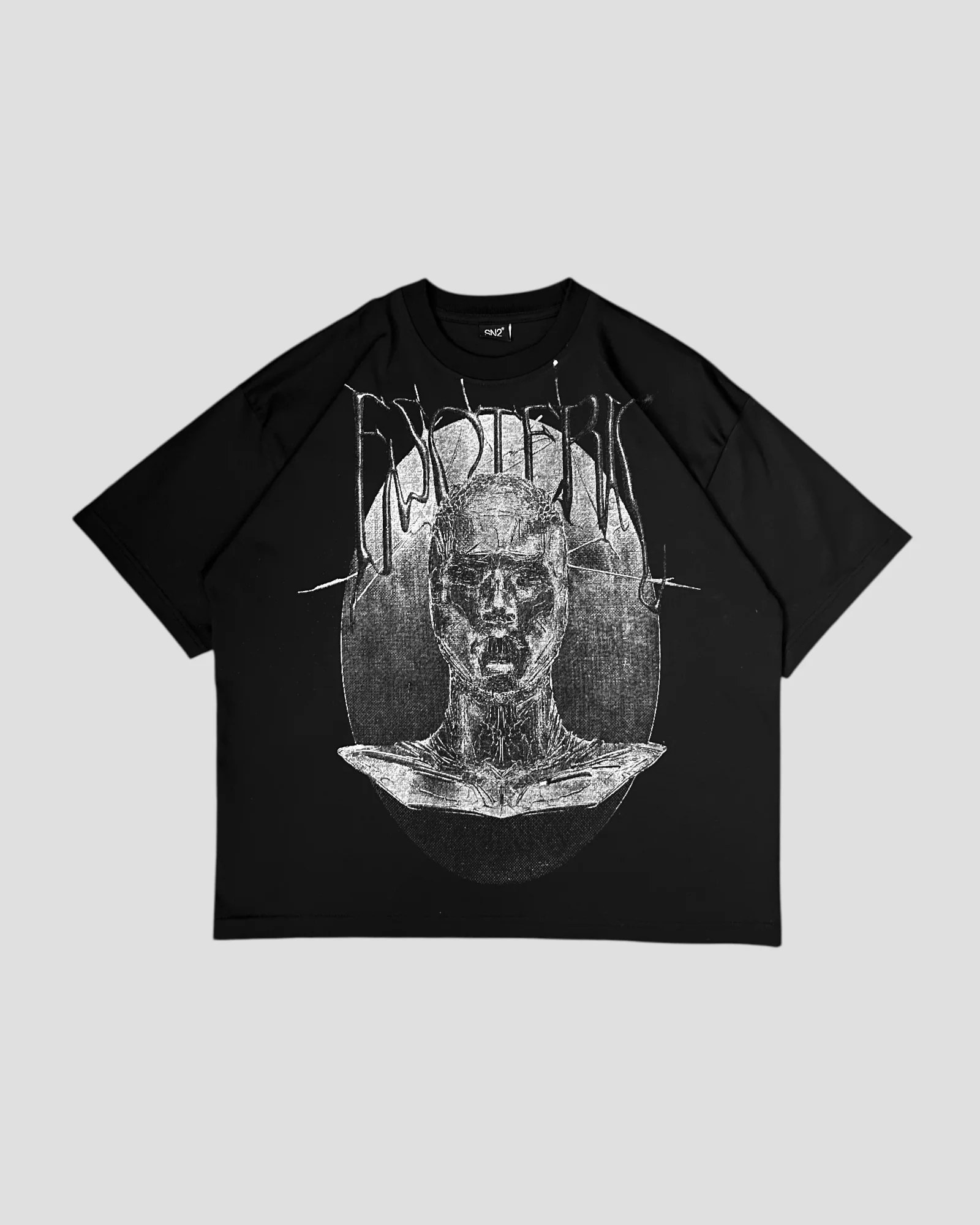 ESOTERIC BLACK BOXY TEE