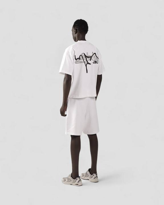 DEMENTE WHITE SILK-PUFF BOXY TEE