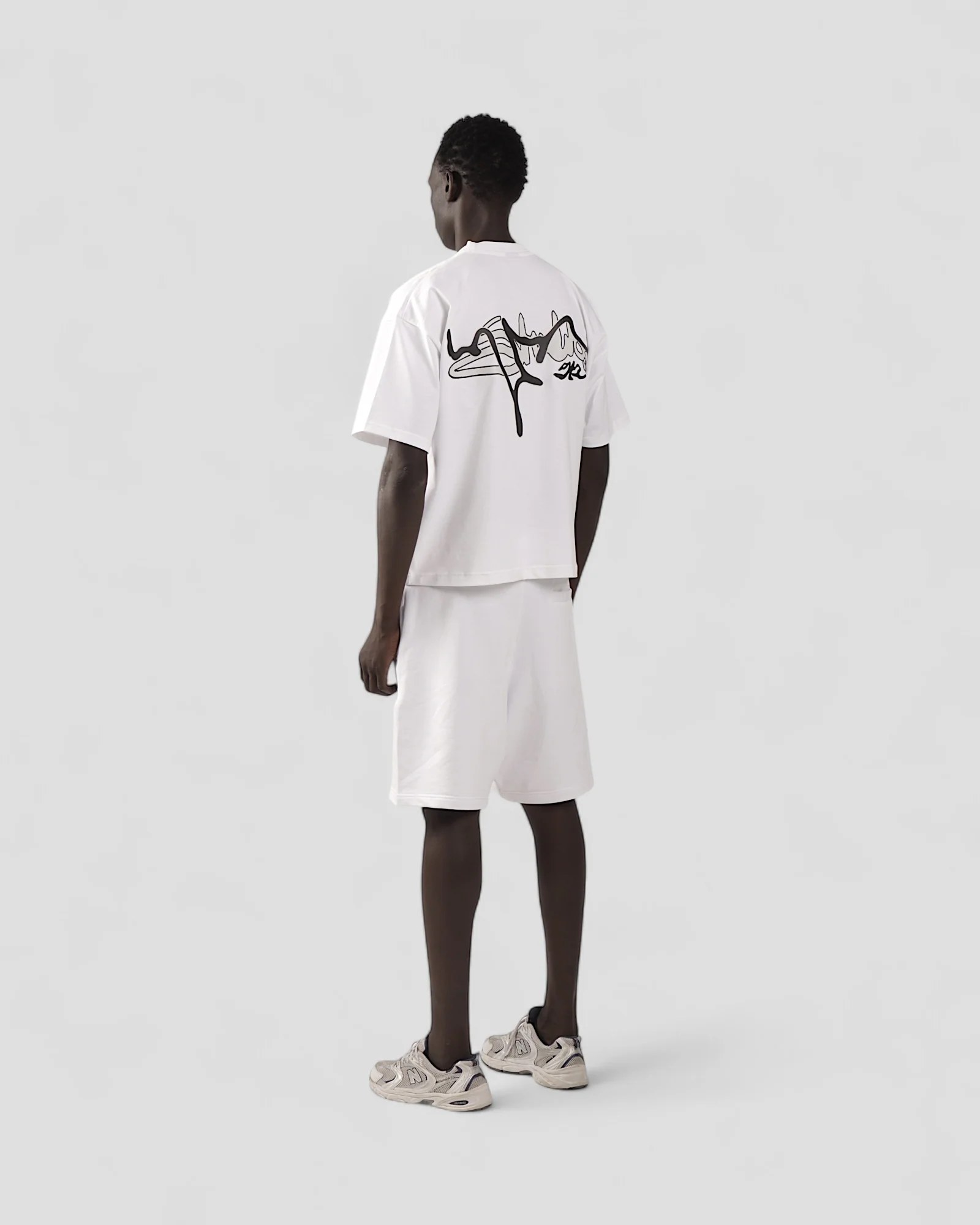 DEMENTE WHITE SILK-PUFF BOXY TEE