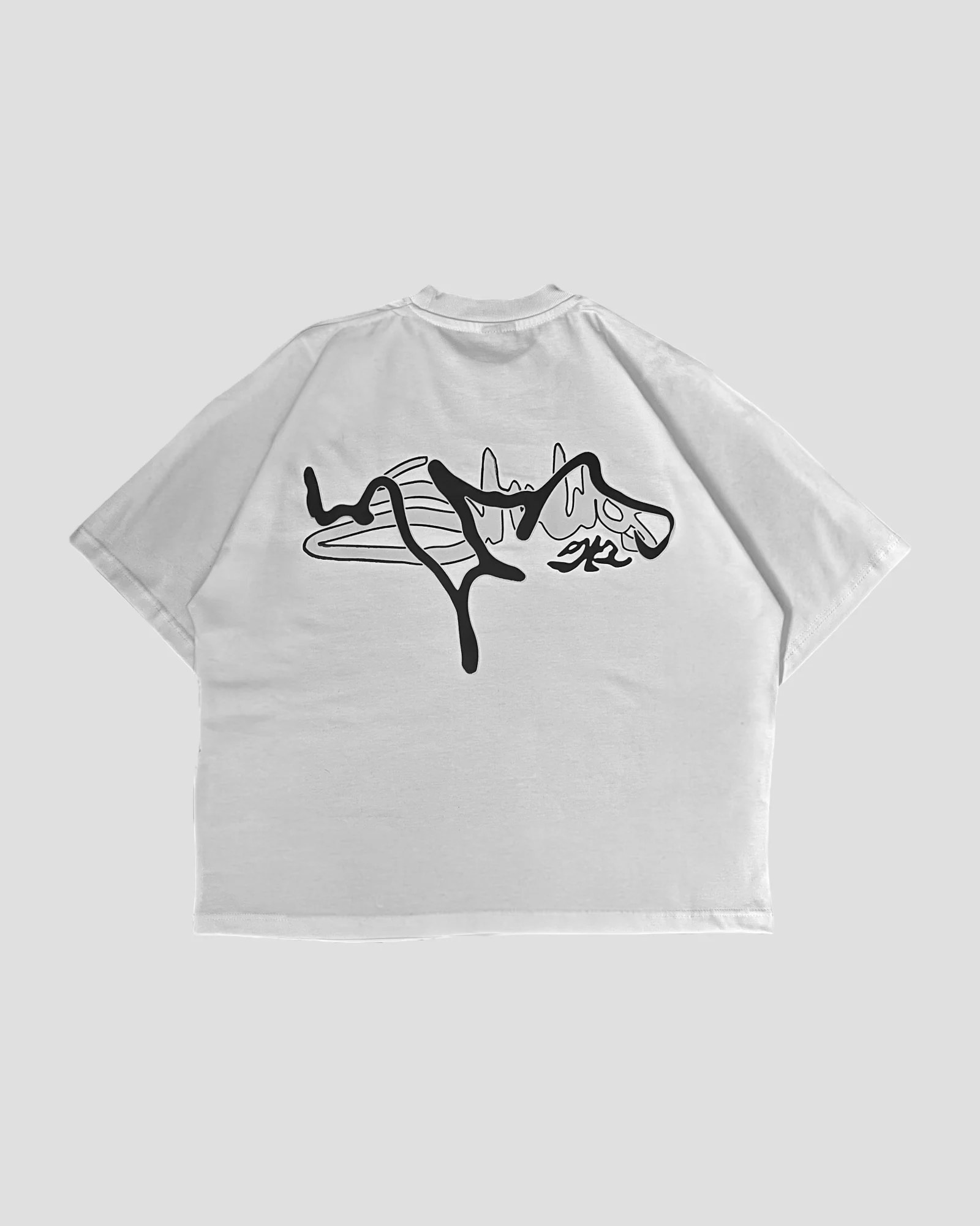 DEMENTE WHITE SILK-PUFF BOXY TEE