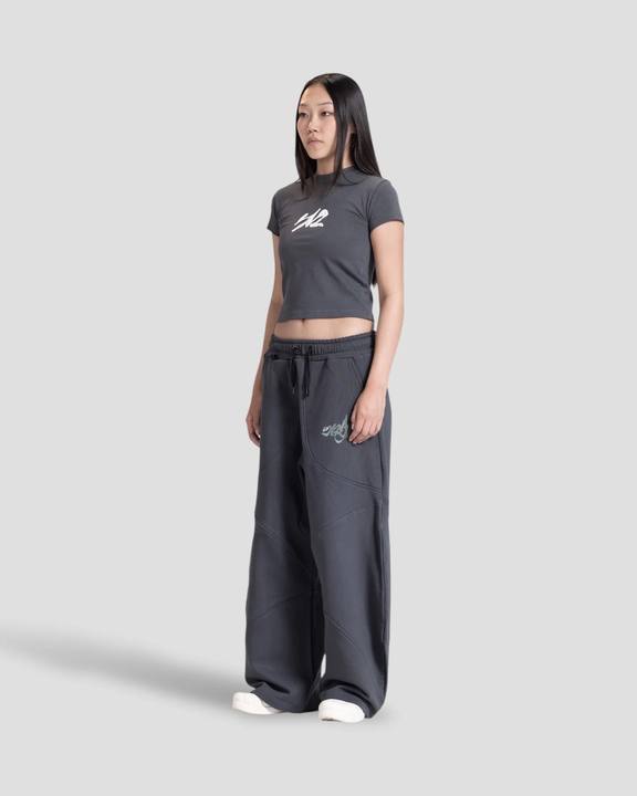 DEMENTE GREY PEAKED BABY TEE