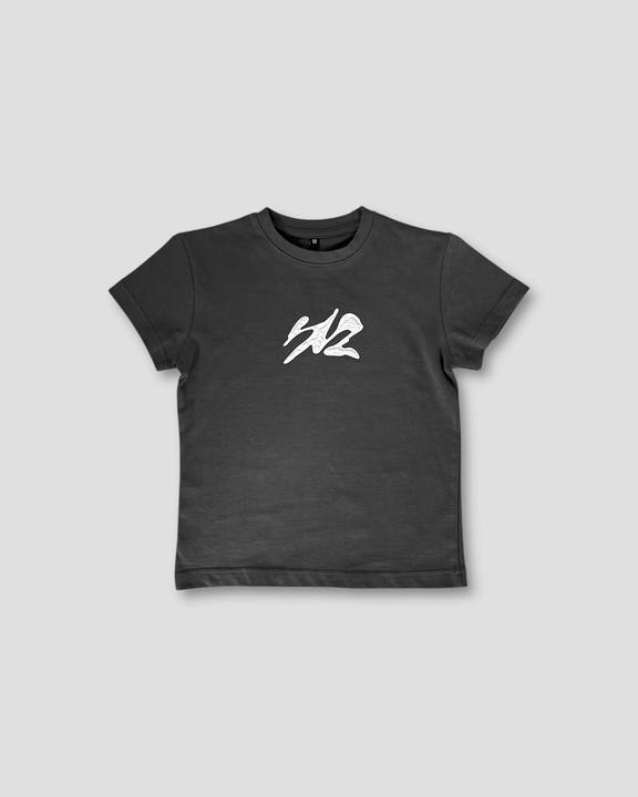DEMENTE GREY PEAKED BABY TEE
