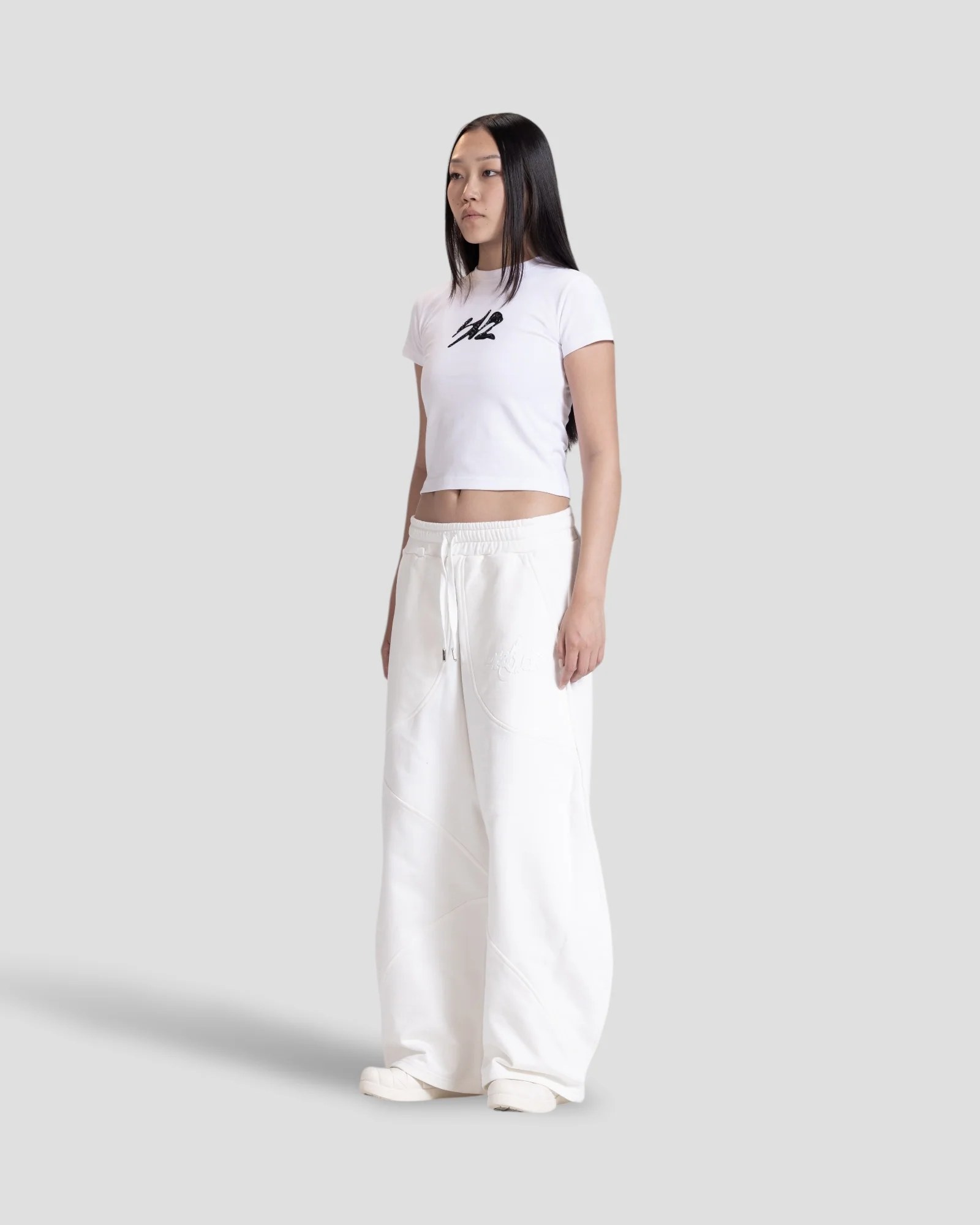 DEMENTE WHITE PEAKED BABY TEE