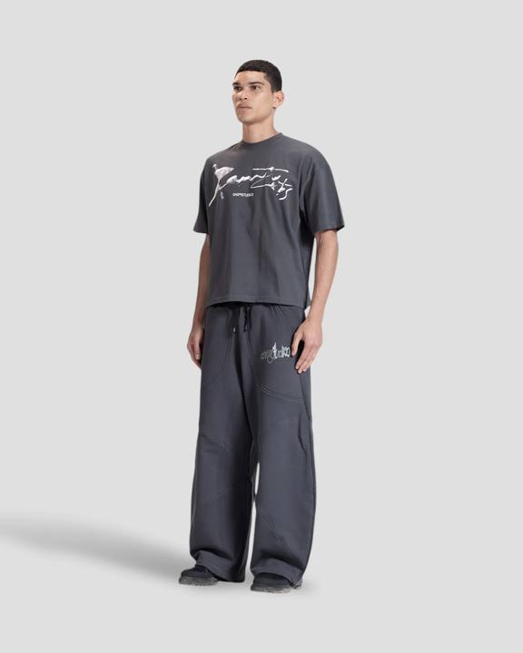 DEMENTE GREY SHATTERED BOXY TEE