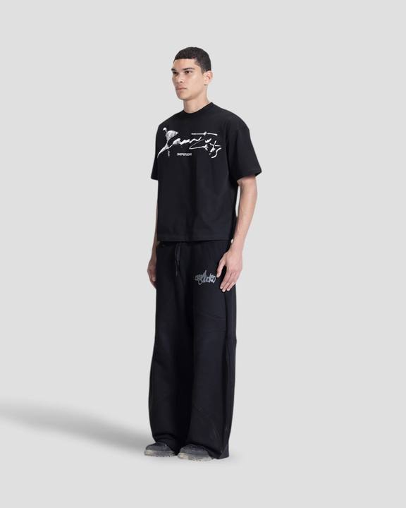 DEMENTE BLACK SHATTERED BOXY TEE