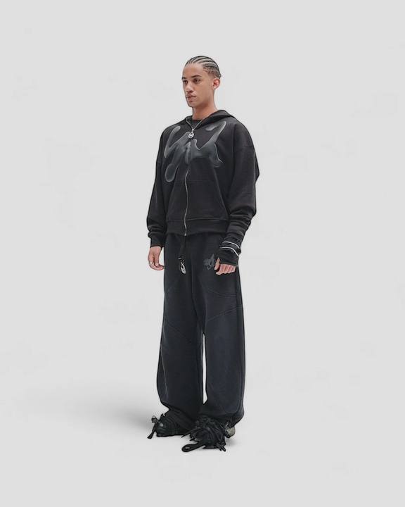 DEMENTE BLACK ON BLACK ZIPUP JACKET