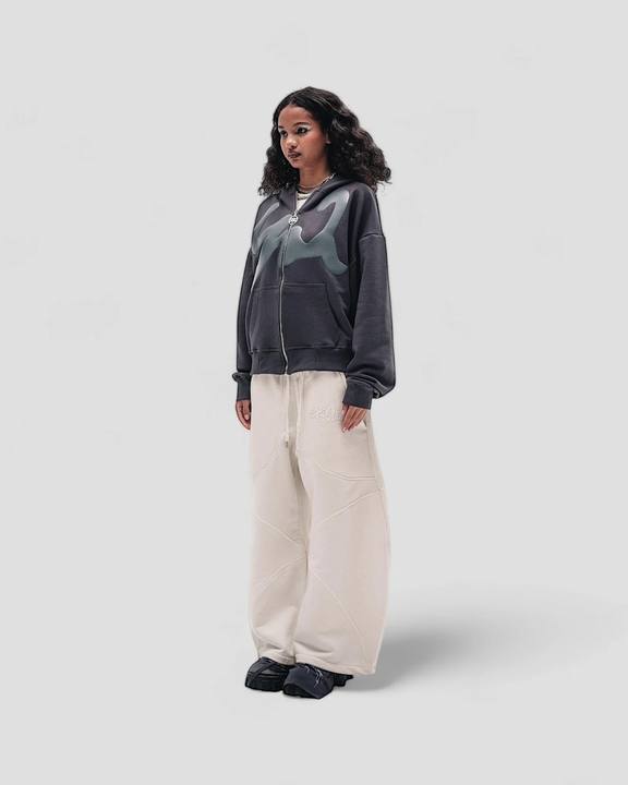 DEMENTE GREY ON GREY ZIPUP JACKET