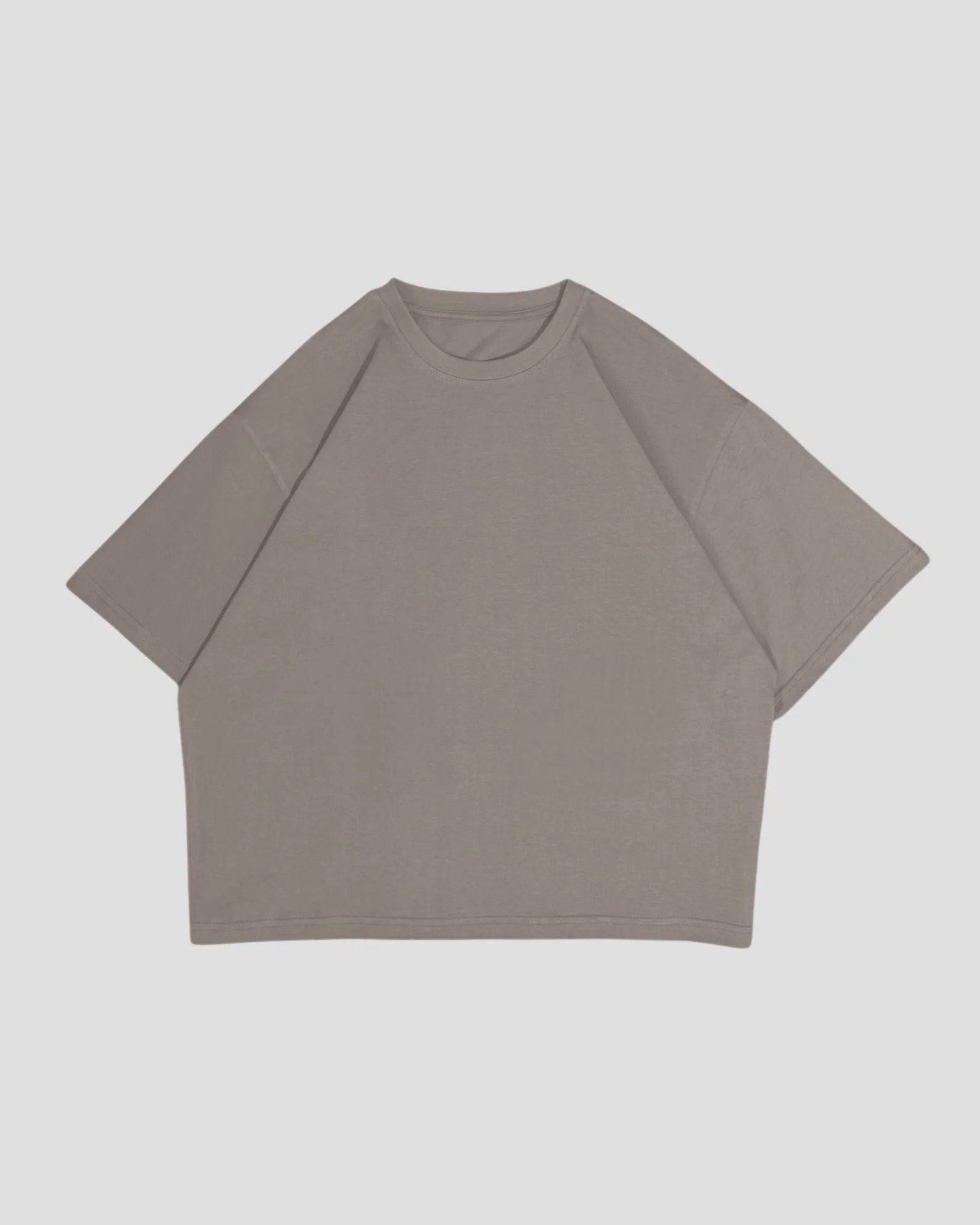 The Perfect Blank Beige Boxy Tshirt V1