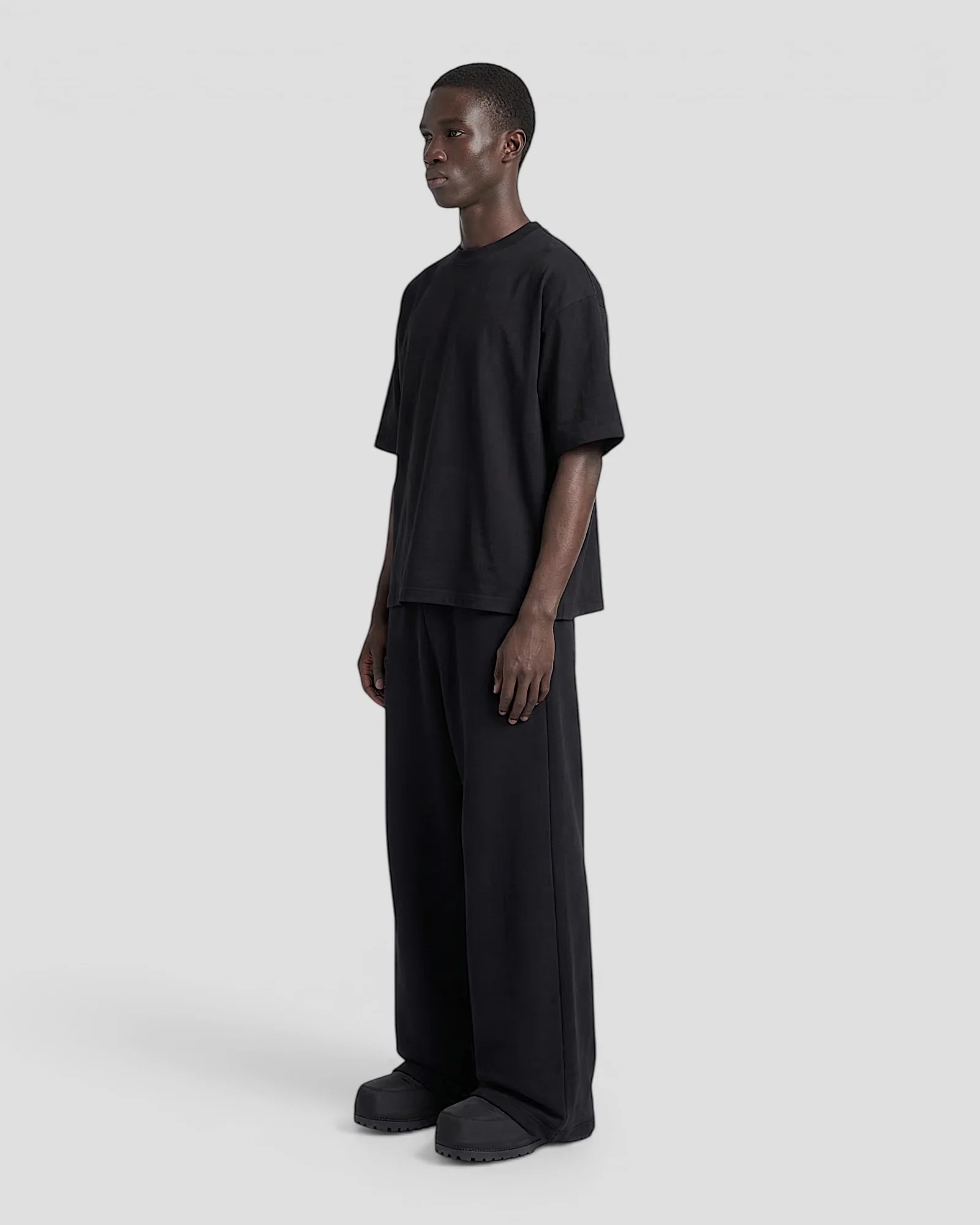 Norte Oversized Blank Black Tee V2