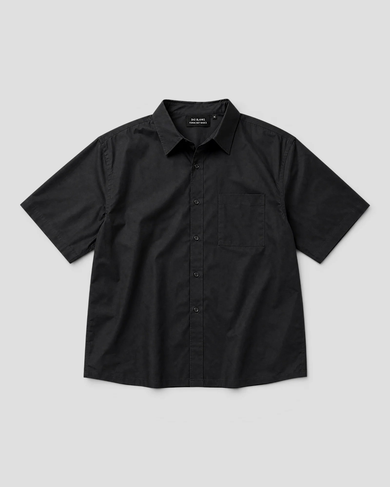 Nate Blank Black Boxy Shirt