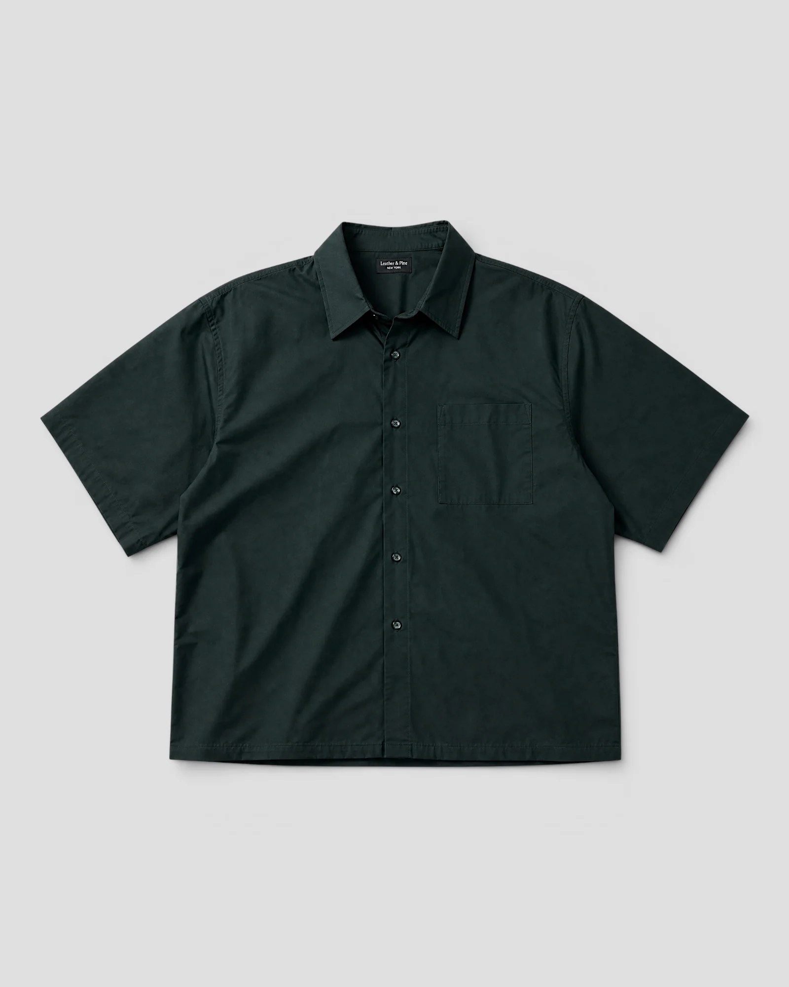 Nate Blank Dark Green Boxy Shirt