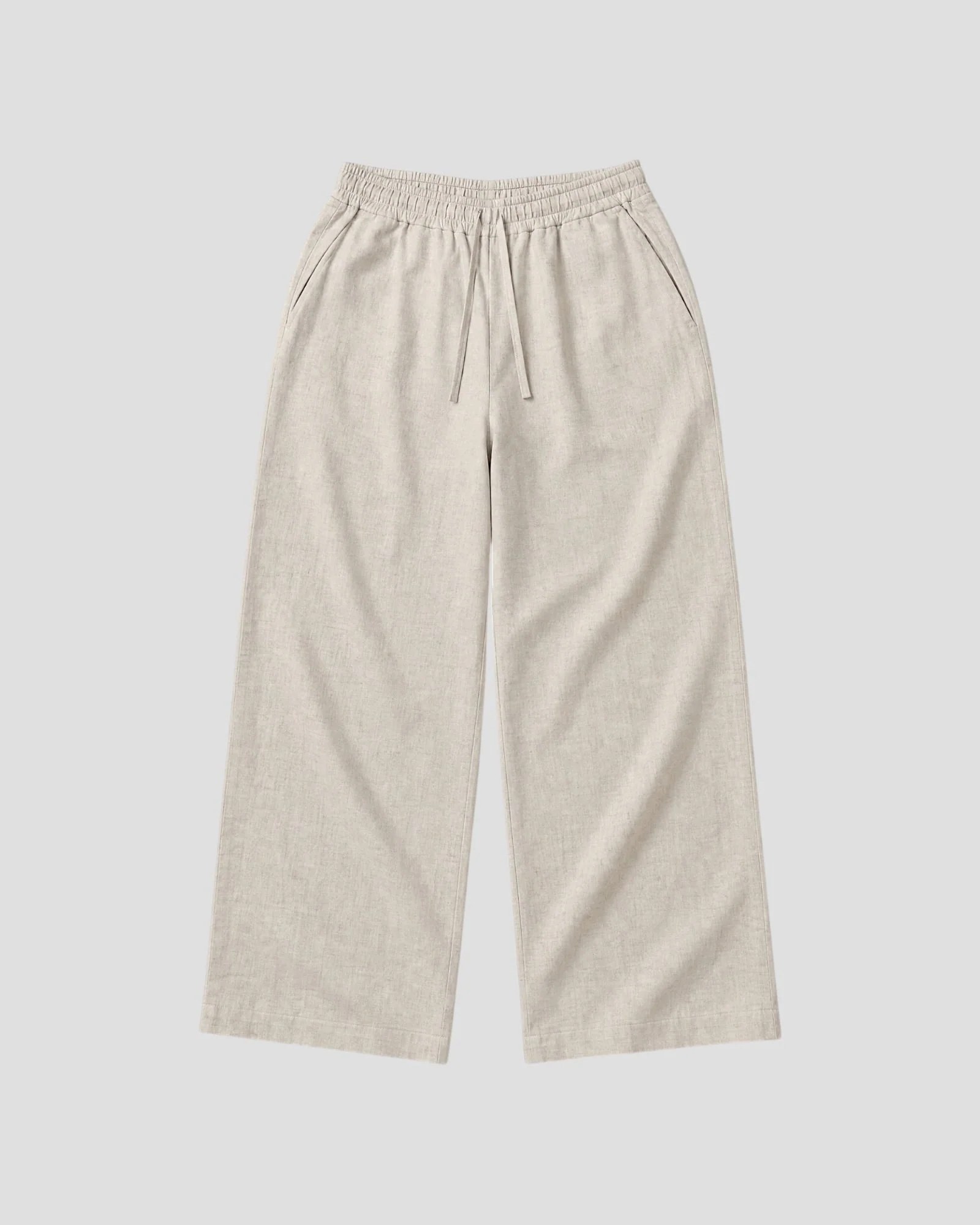 Costa Beige Blank Linen Pants