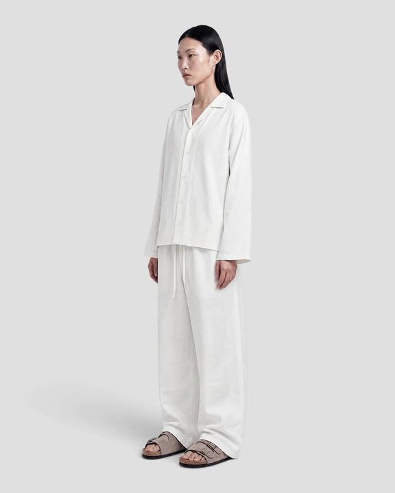 Costa White Blank Linen Pants