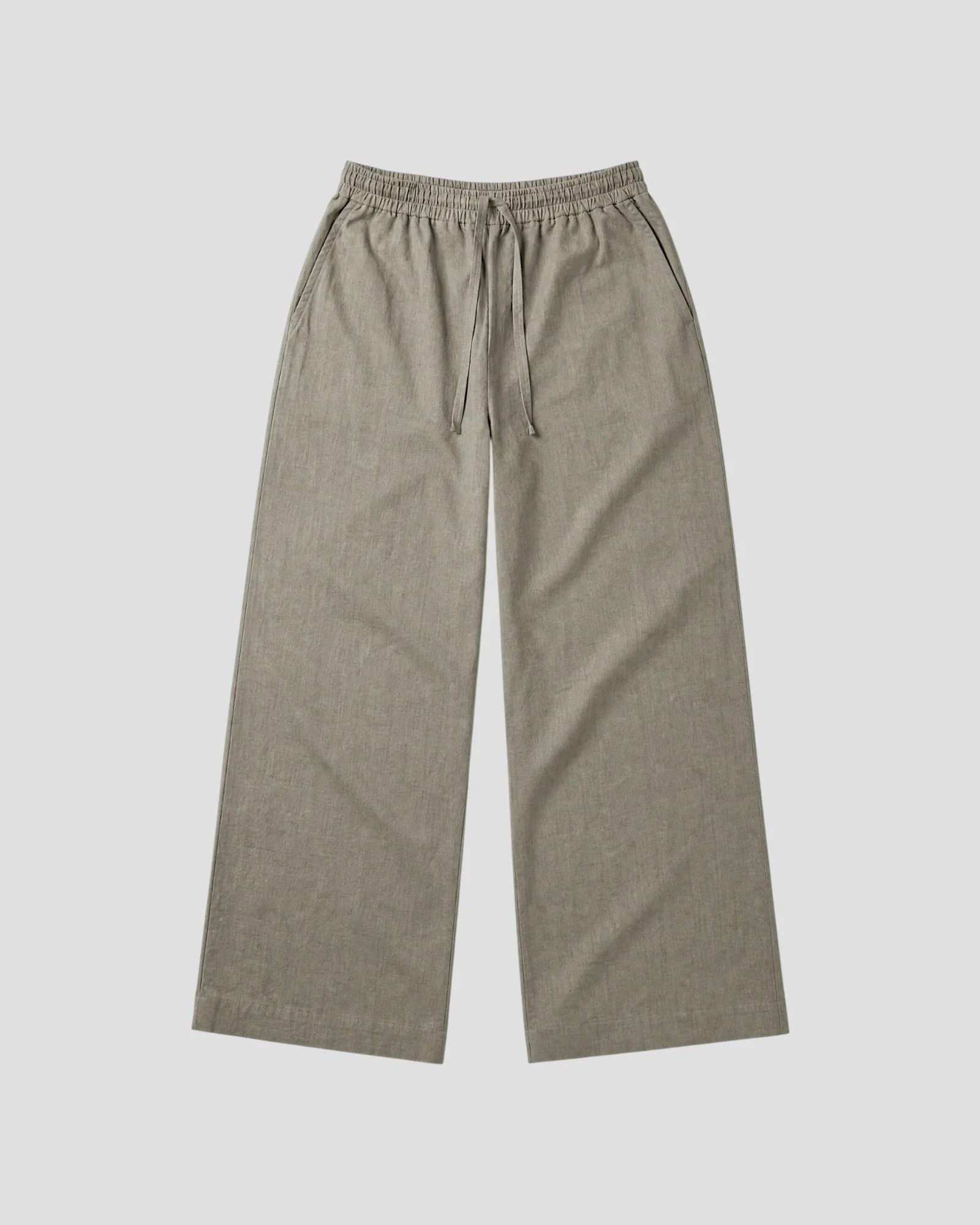 Costa Olive Blank Linen Pants