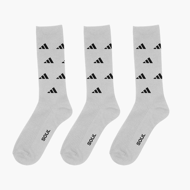 Mini Adidas Gray Set Of 3 Socks