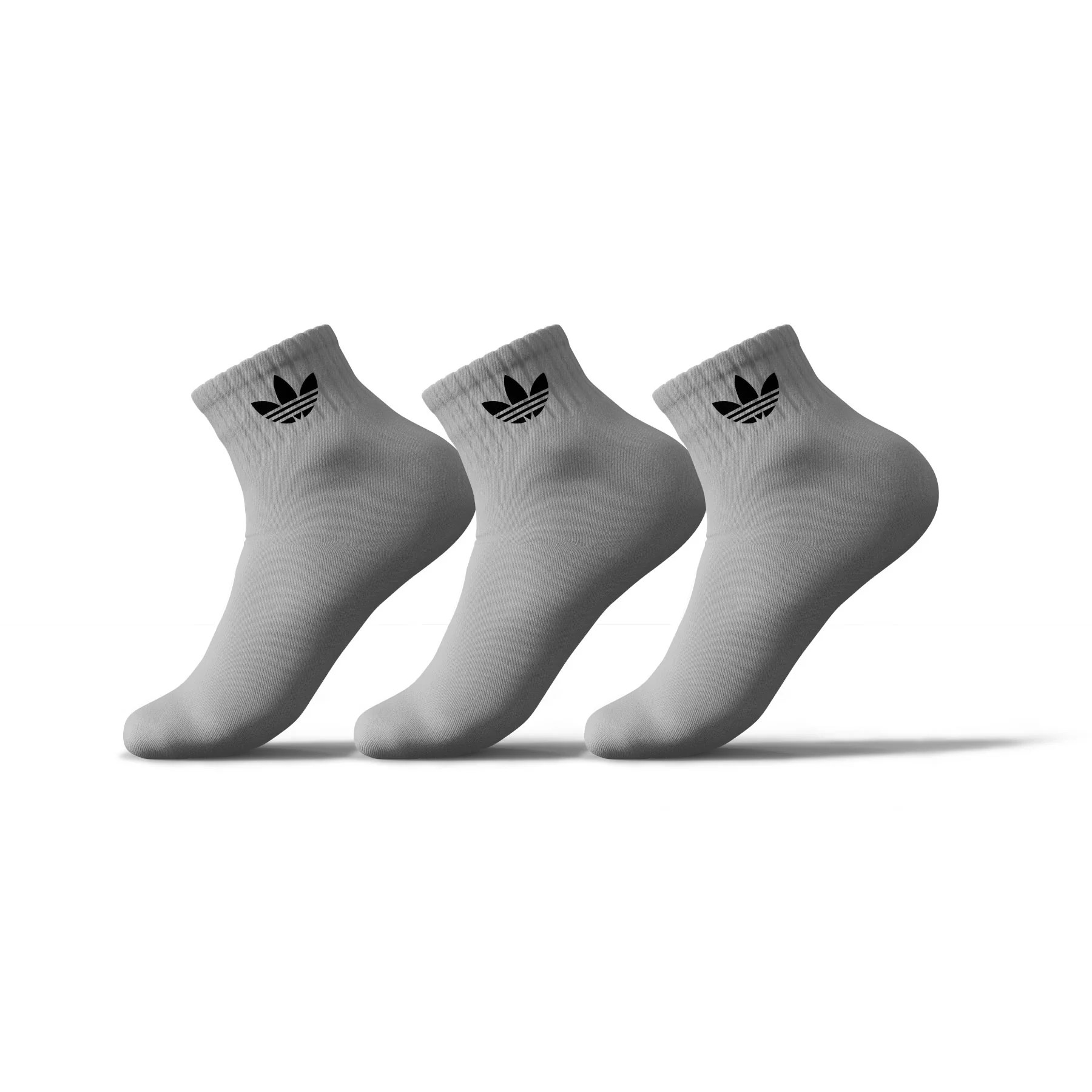 Adidas Ankle Gray Set of 3 Socks