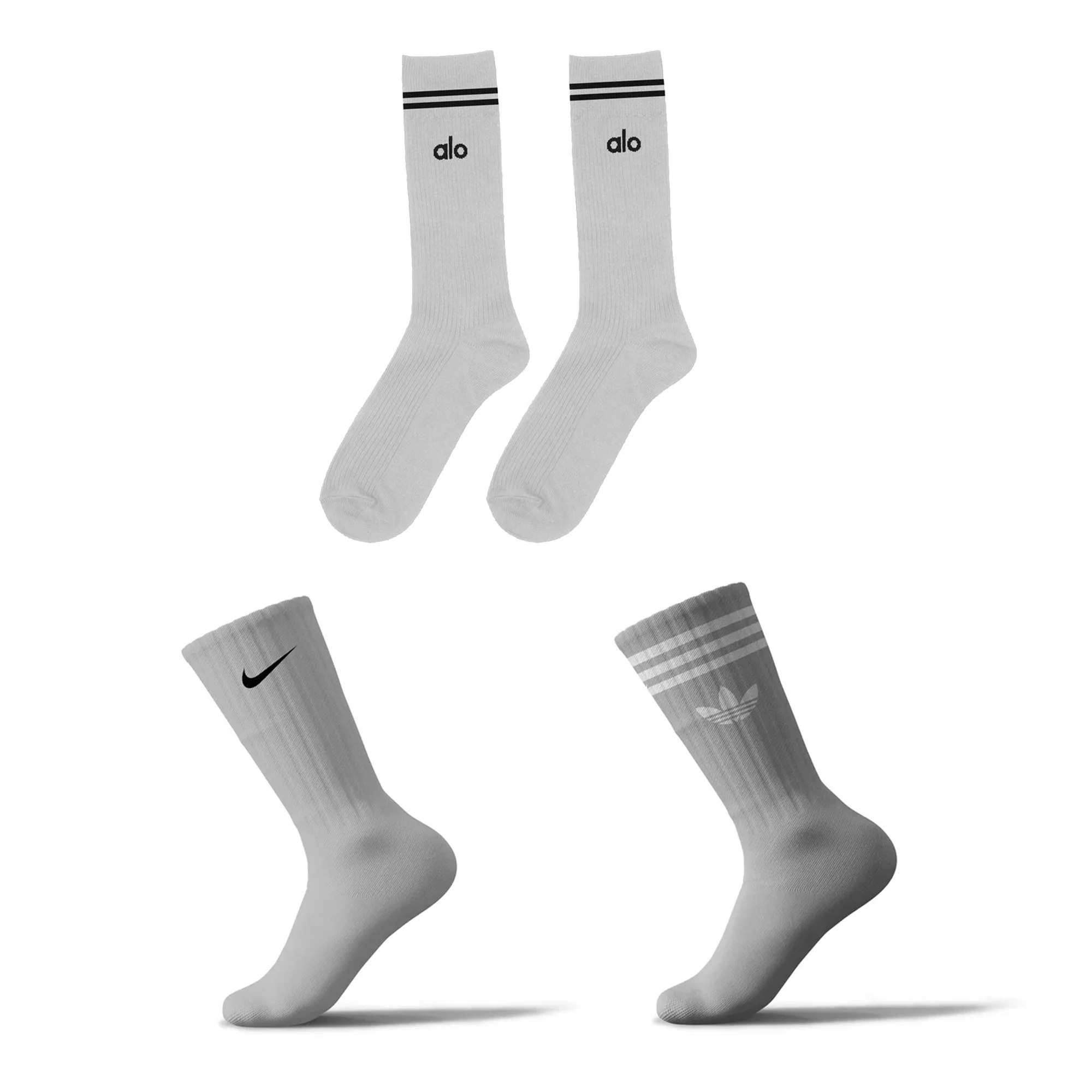 Daily Grey Set Of 3 Socks