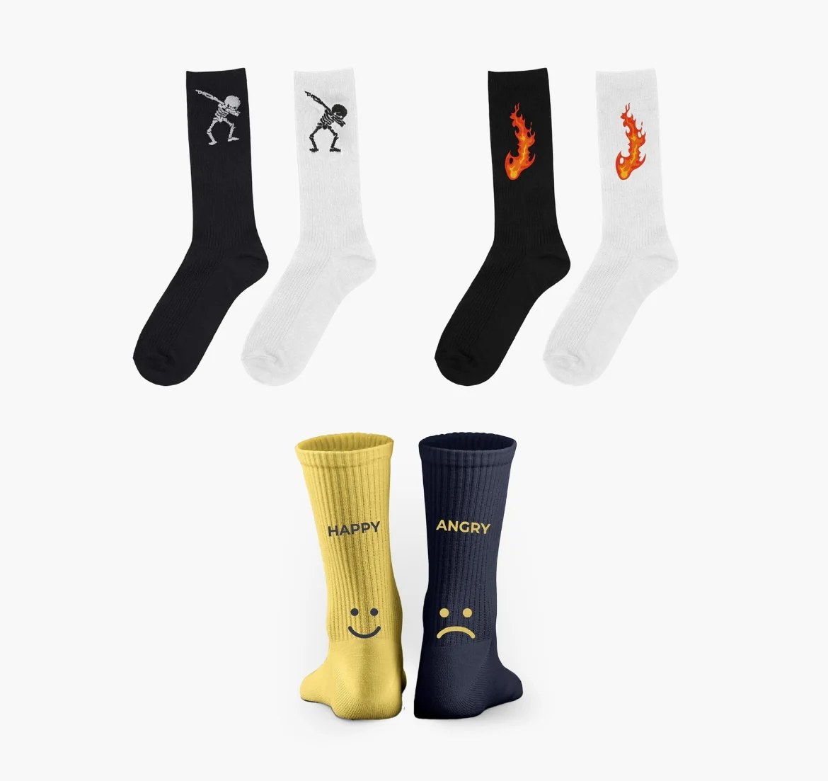 Weird Set Of 3 Socks