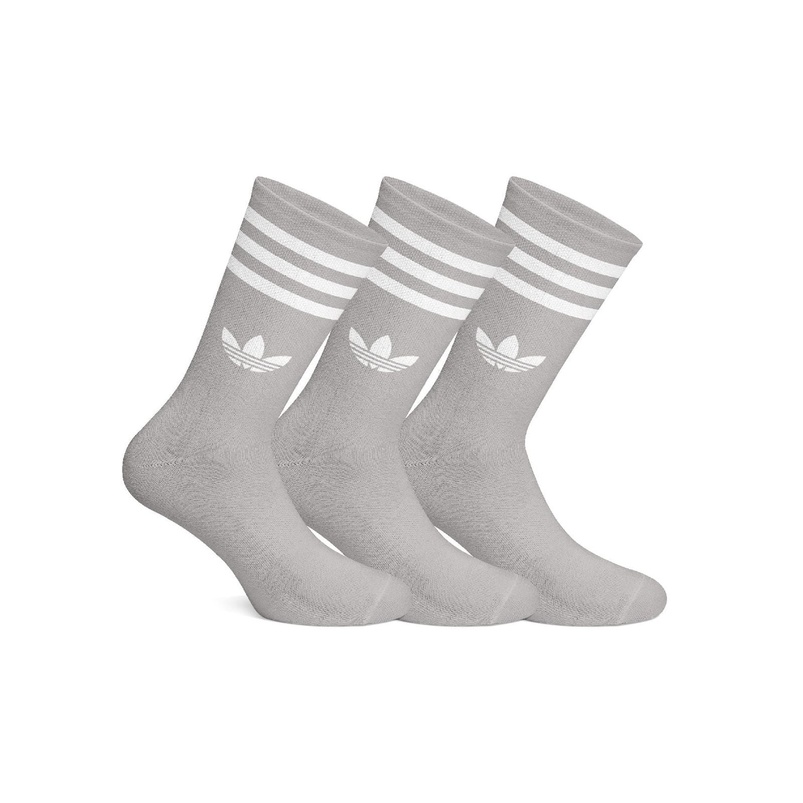 Adidas Grey Sporty Set Of 3 Socks