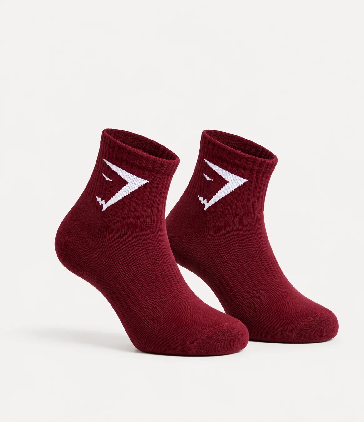 Gym Shark Dark Red ankle Socks