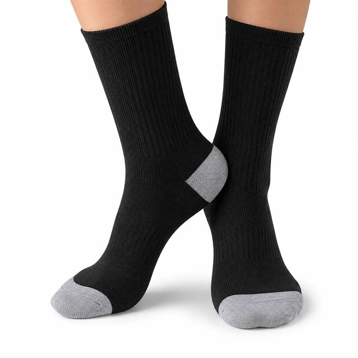 Tall black heavy socks
