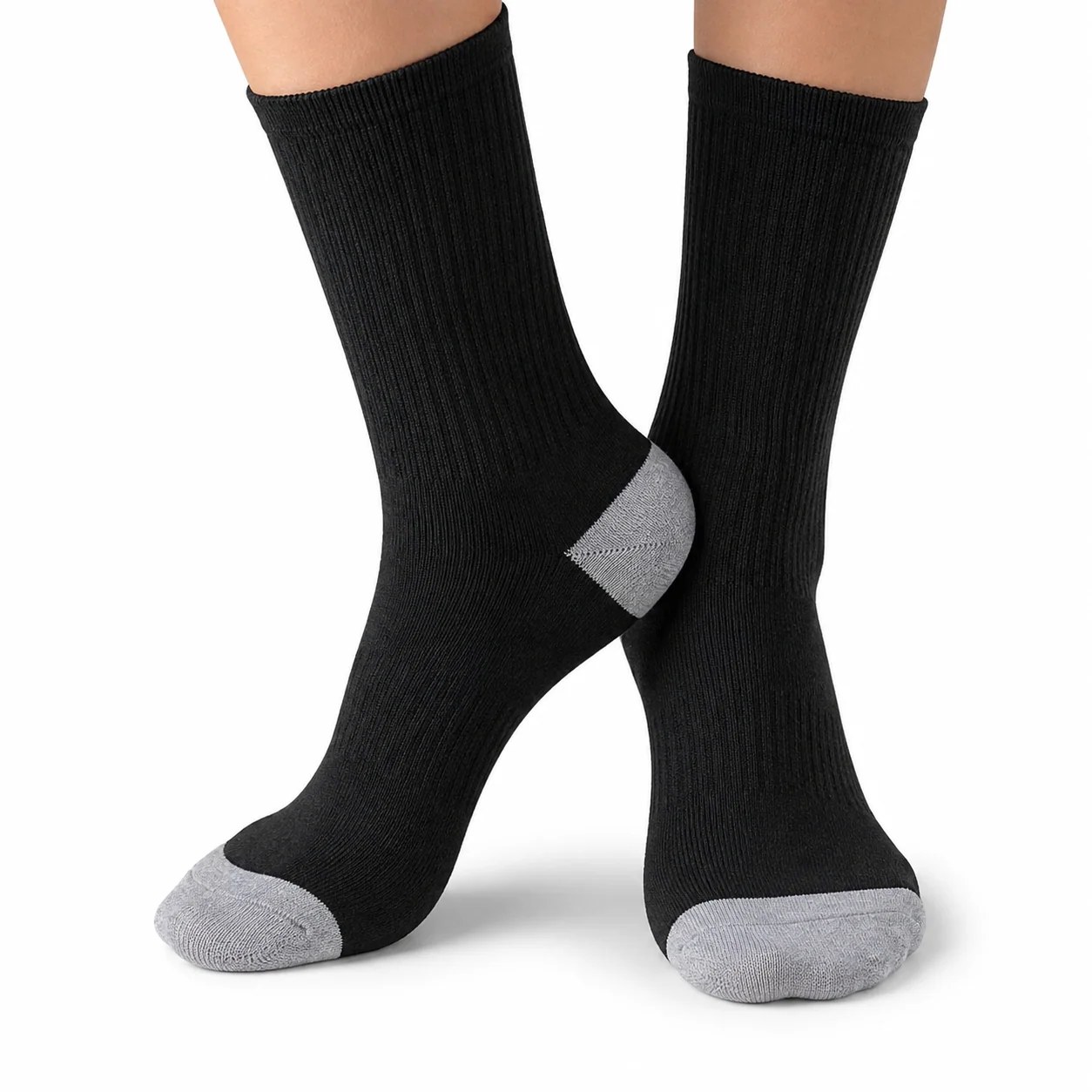 Tall black heavy socks