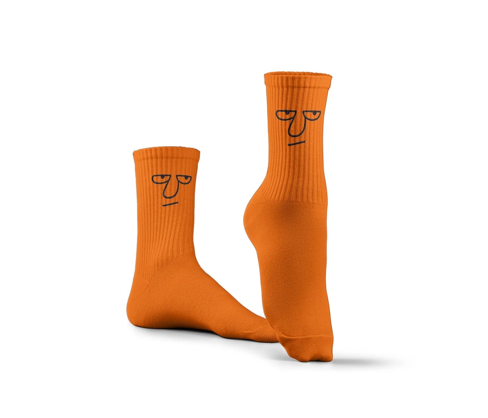 Orange Face Socks