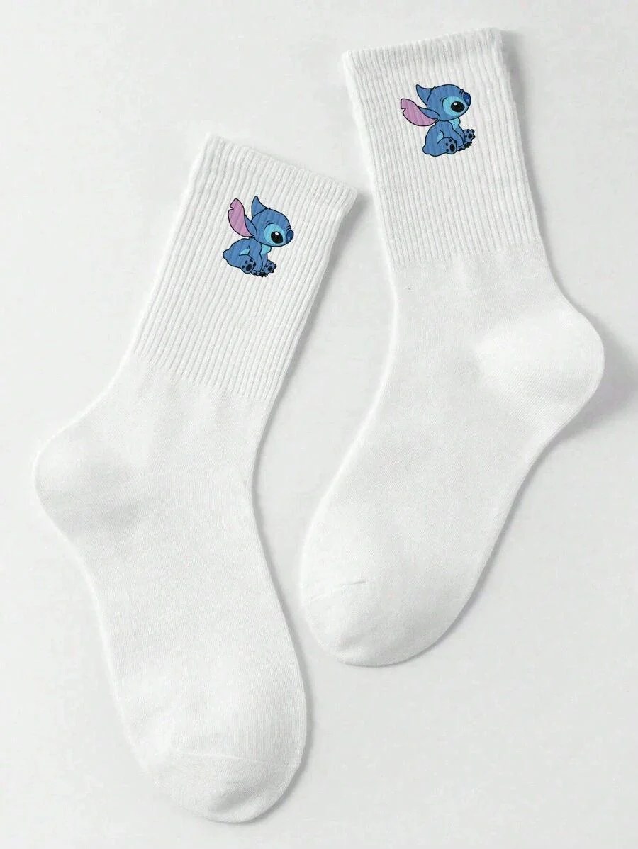 Stitchy White Socks