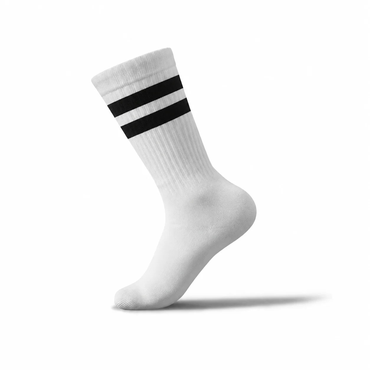 Basic white with black strips