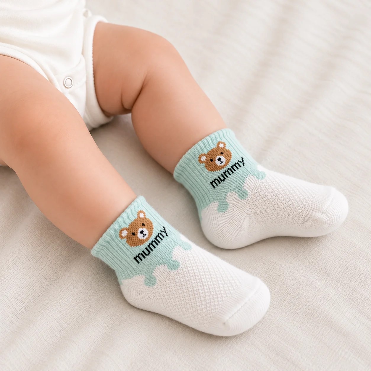 Mummy Bear socks| 6M–2Y