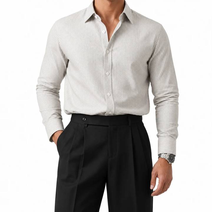 Midnight Black - Pinstriped Shirt