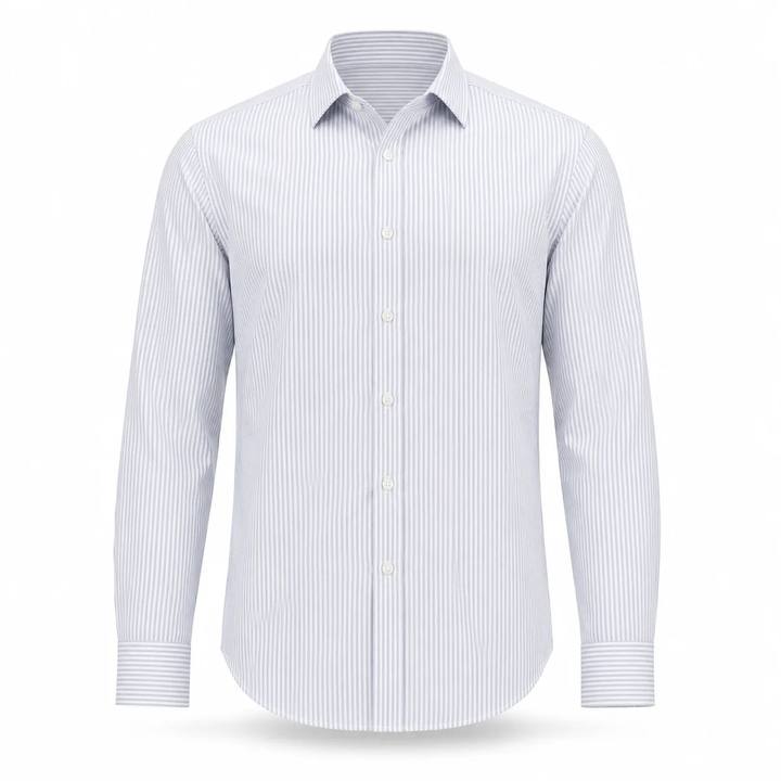 Sky Blue - Pinstriped Shirt