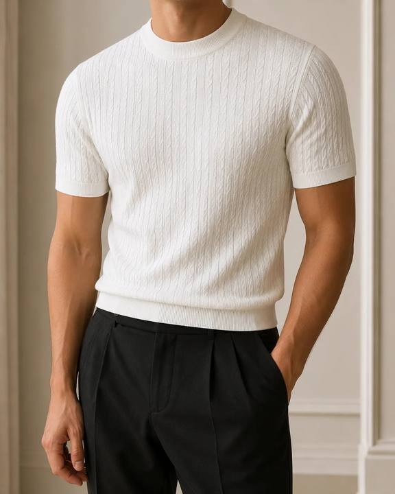 Pearl White - Cable Knit