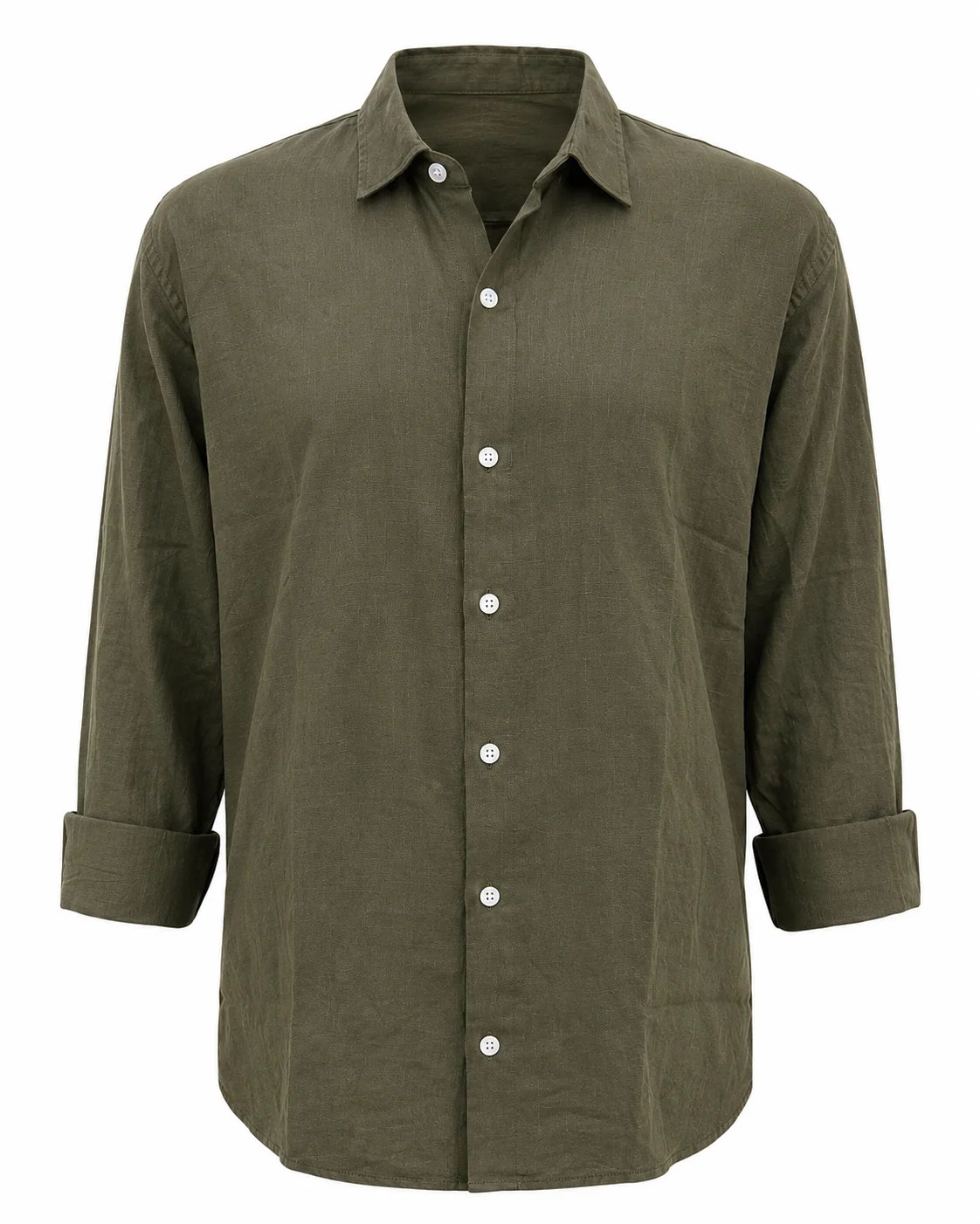 Olive Green – Long Sleeve Linen