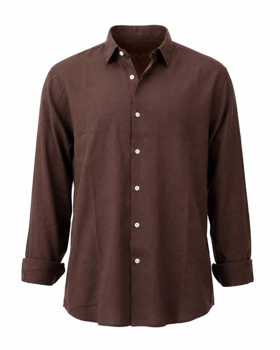 Tobacco Brown – Long Sleeve Linen