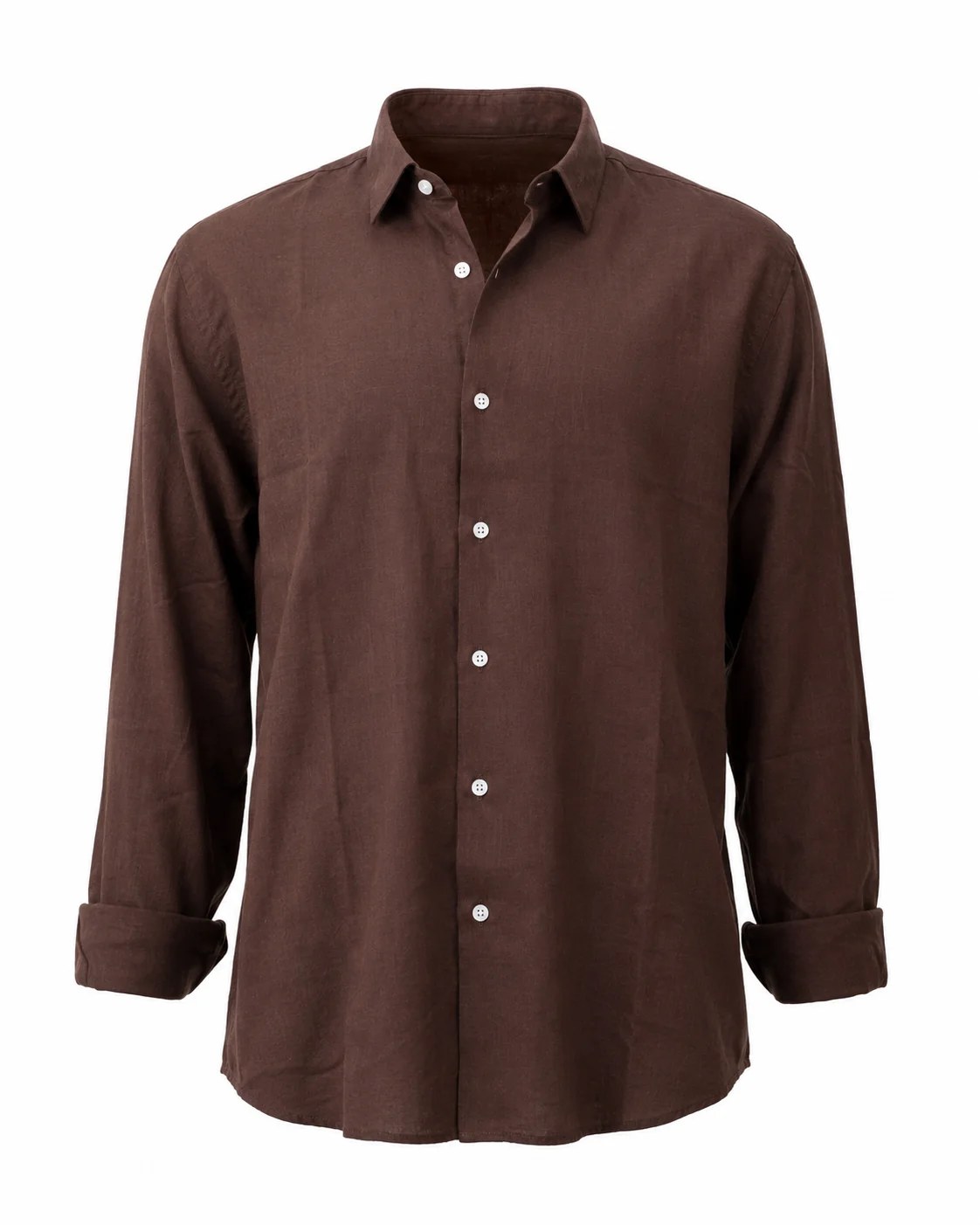 Tobacco Brown – Long Sleeve Linen